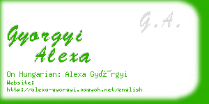 gyorgyi alexa business card